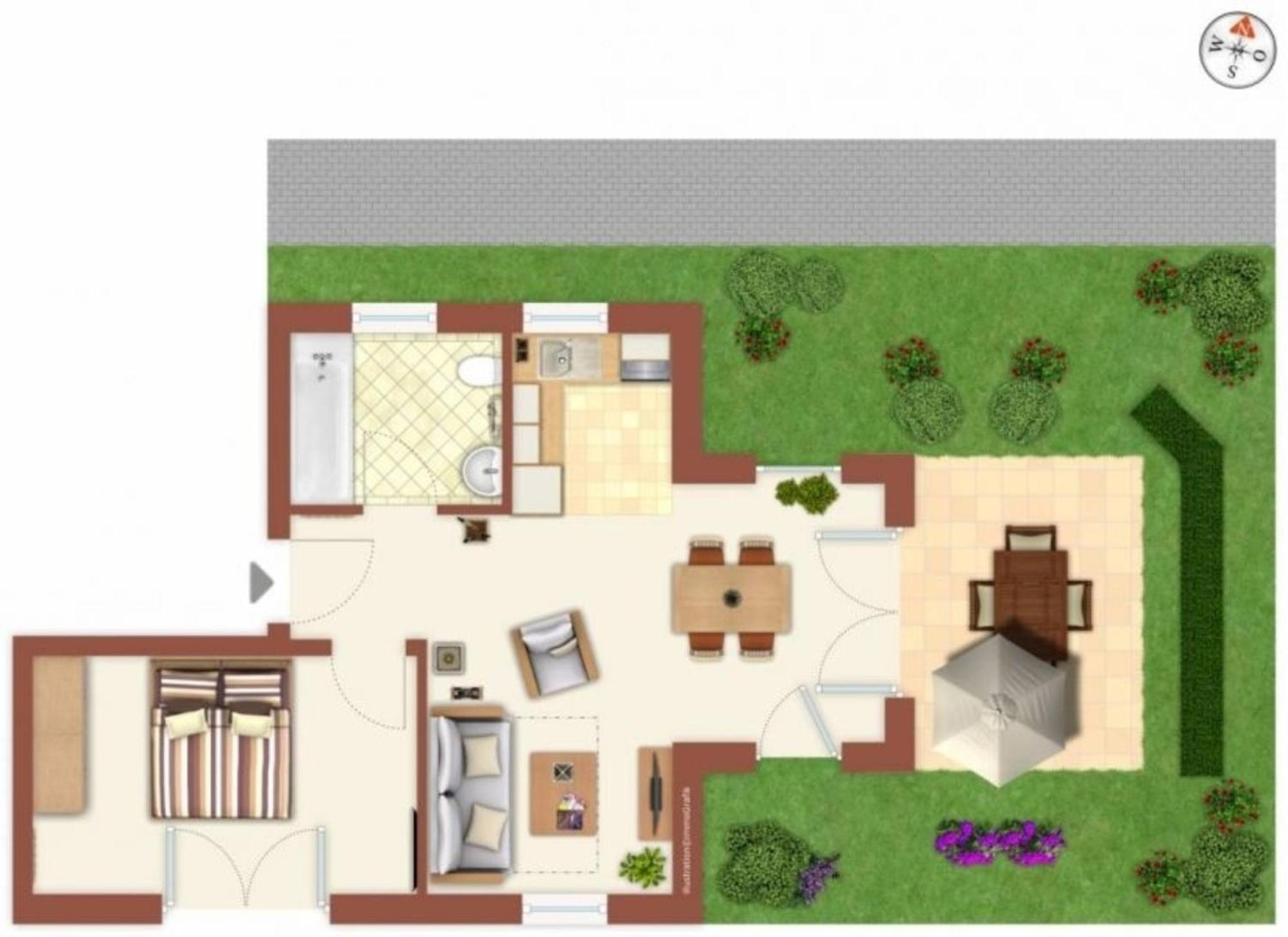 הרשינג אם אמרזי Ferienwohnung Ramsee מראה חיצוני תמונה